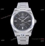 Swiss Replica Rolex Oyster Perpetual SS Gray Dial Watch Rolex ár  904L Swiss 2836 Movement